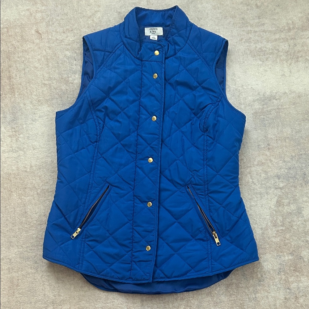 Royal Blue Quilted Vest